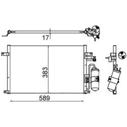 Kondenzátor klimatizácie MAHLE AC 644 000S - obr. 1