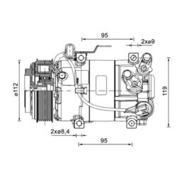 Kompresor klimatizácie MAHLE ACP 1462 000P - obr. 2