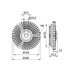 Spojka ventilátora chladenia MAHLE CFC 72 000S