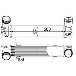 Chladič plniaceho vzduchu MAHLE CI 489 000S - obr. 1