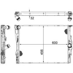 Chladič motora MAHLE CR 1088 000S - obr. 1