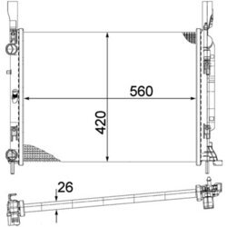 Chladič motora MAHLE CR 1157 000P - obr. 1