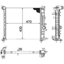 Chladič motora MAHLE CR 1189 000P - obr. 1