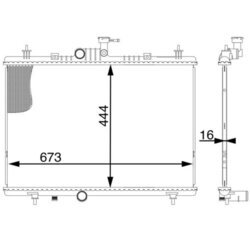 Chladič motora MAHLE CR 1606 000S - obr. 1