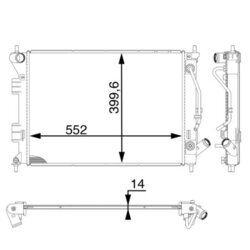 Chladič motora MAHLE CR 1976 000P - obr. 1