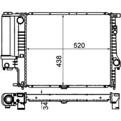 Chladič motora MAHLE CR 244 000P - obr. 1