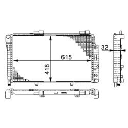 Chladič motora MAHLE CR 270 000S - obr. 1