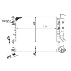 Chladič motora MAHLE CR 481 000S - obr. 1