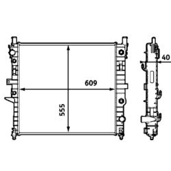 Chladič motora MAHLE CR 553 000S - obr. 1