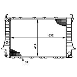 Chladič motora MAHLE CR 591 000S - obr. 1