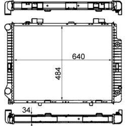 Chladič motora MAHLE CR 634 000S - obr. 1