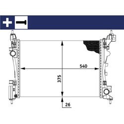 Chladič motora MAHLE CR 773 000S