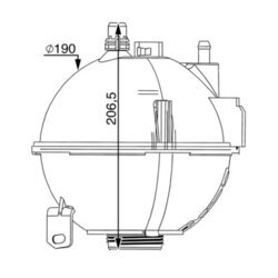 Vyrovnávacia nádobka chladiacej kvapaliny MAHLE CRT 210 000S - obr. 1