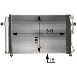 Kondenzátor klimatizácie MAHLE AC 394 000P - obr. 2