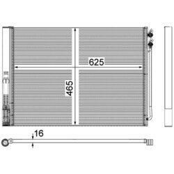 Kondenzátor klimatizácie MAHLE AC 567 000P - obr. 1