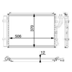 Kondenzátor klimatizácie MAHLE AC 58 000P - obr. 2