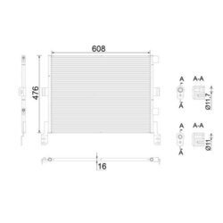 Kondenzátor klimatizácie MAHLE AC 673 000S - obr. 1