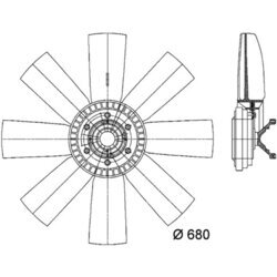 Ventilátor chladenia motora MAHLE CFF 430 000P - obr. 1