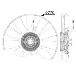 Ventilátor chladenia motora MAHLE CFF 513 000P - obr. 1