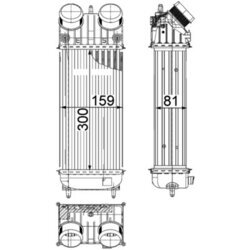 Chladič plniaceho vzduchu MAHLE CI 418 000P - obr. 1