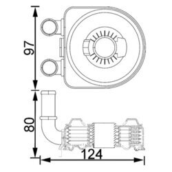 Chladič motorového oleja MAHLE CLC 193 000S - obr. 1