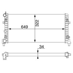 Chladič motora MAHLE CR 1096 000S - obr. 1