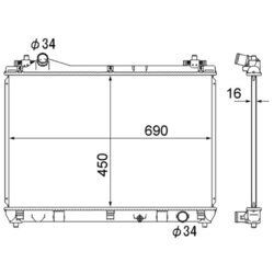 Chladič motora MAHLE CR 1873 000S