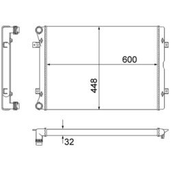 Chladič motora MAHLE CR 2038 000S - obr. 1