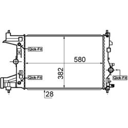 Chladič motora MAHLE CR 2123 000S - obr. 1