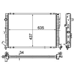 Chladič motora MAHLE CR 312 000P - obr. 1