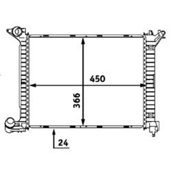 Chladič motora MAHLE CR 532 000P