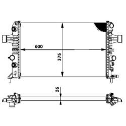 Chladič motora MAHLE CR 574 000P