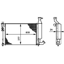 Chladič motora MAHLE CR 595 000S - obr. 1