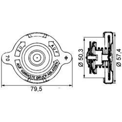 Uzáver chladiča MAHLE CRB 16 000P - obr. 1