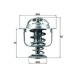 Termostat chladenia MAHLE TX 197 71D