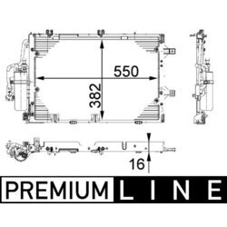 Kondenzátor klimatizácie MAHLE AC 335 000P