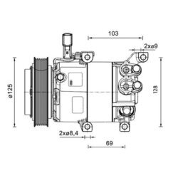 Kompresor klimatizácie MAHLE ACP 1458 000P - obr. 2