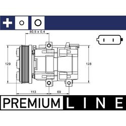 Kompresor klimatizácie MAHLE ACP 88 000P