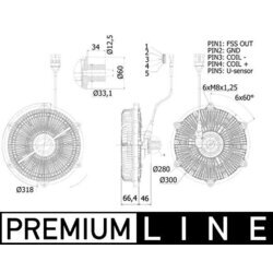 Spojka ventilátora chladenia MAHLE CFC 236 000P