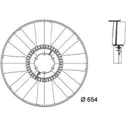 Koleso ventilátora chladenia motora MAHLE CFW 14 000P - obr. 1