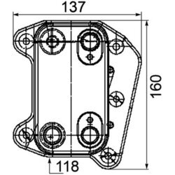 Chladič motorového oleja MAHLE CLC 105 000P - obr. 1