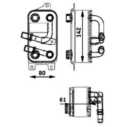 Chladič oleja automatickej prevodovky MAHLE CLC 43 000P - obr. 1