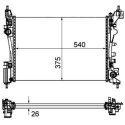 Chladič motora MAHLE CR 1121 000P