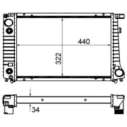 Chladič motora MAHLE CR 117 000S