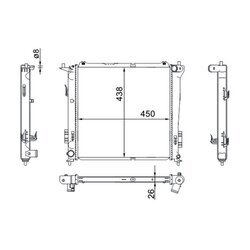 Chladič motora MAHLE CR 1367 000S