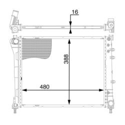 Chladič motora MAHLE CR 2004 000S