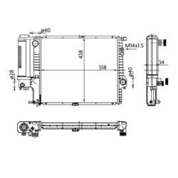 Chladič motora MAHLE CR 251 000S