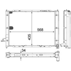 Chladič motora MAHLE CR 361 000S - obr. 1