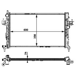 Chladič motora MAHLE CR 422 000P - obr. 1