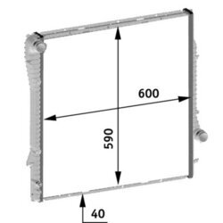 Chladič motora MAHLE CR 573 000P - obr. 1